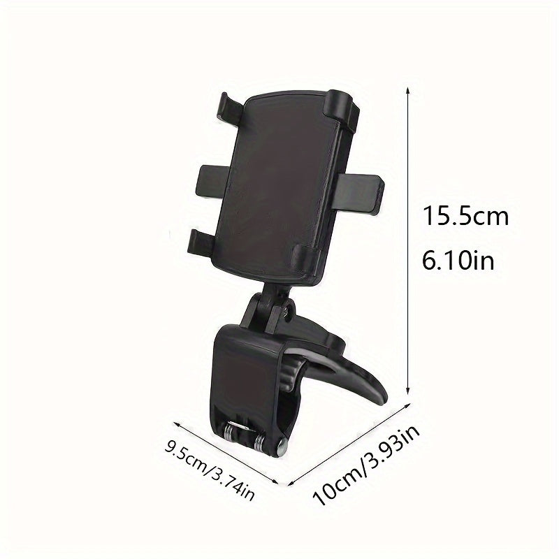 Car Rearview Mirror Navigation Bracket with Mobile Phone Holder