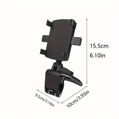 Car Rearview Mirror Navigation Bracket with Mobile Phone Holder