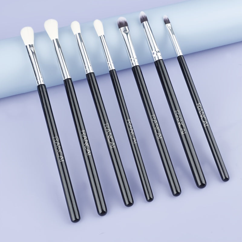 7pcs Eyeshadow Brush Eye Blender Kit Wooden Handle Vegan Makeup Tool