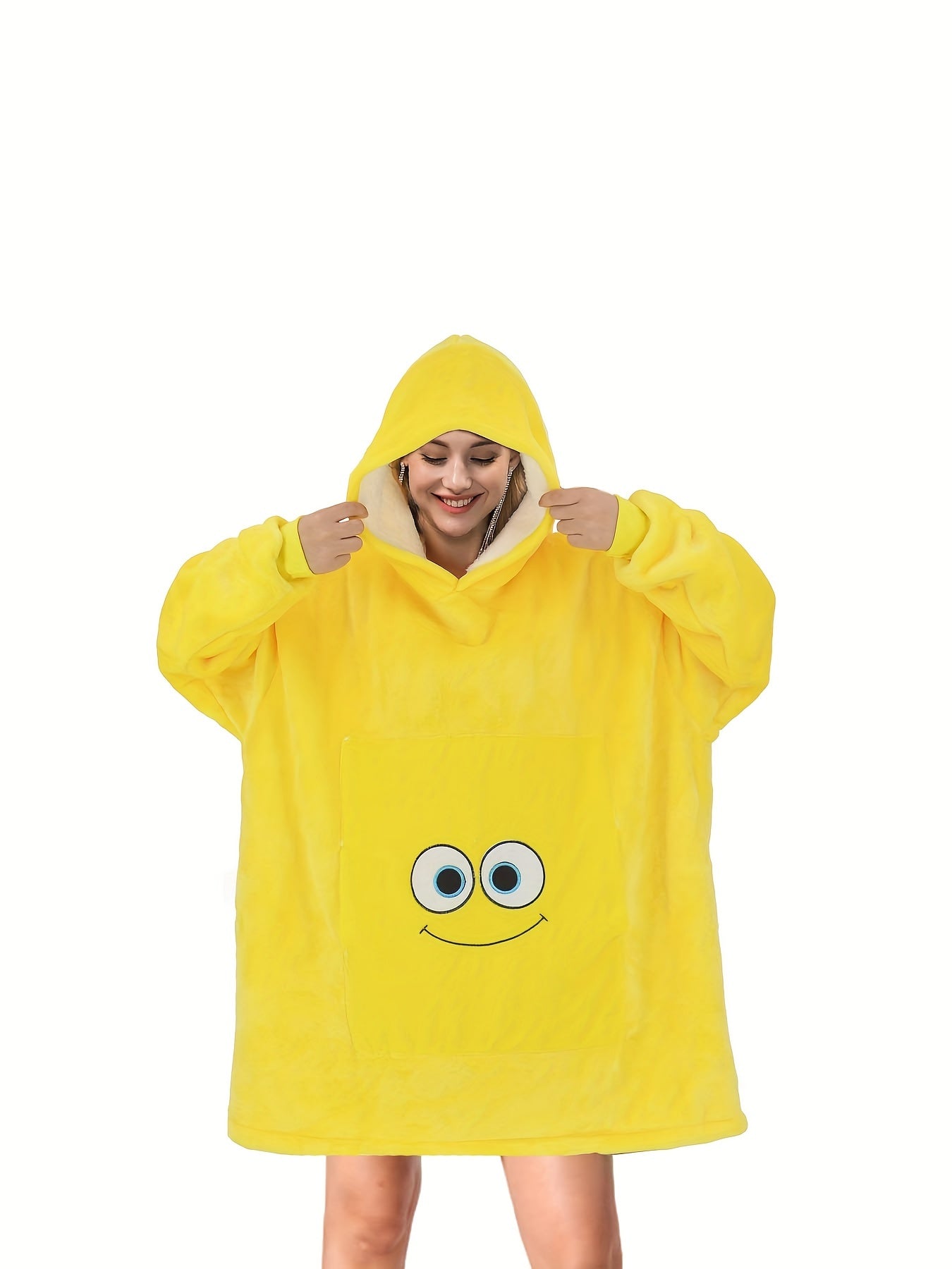 Cartoon Animal Fleece Hooded Wearable Blanket
