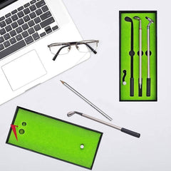 Mini Golf Pen Set with Putting Green & Clubs - Desk Games