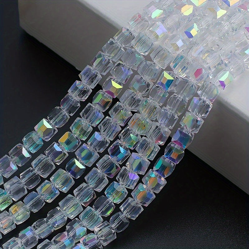 4mm Cube Square Czech Crystal Glass Loose Beads Lot for Jewelry Making DIY
