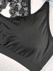 Lace Wireless Bra for Women Cut Out Design