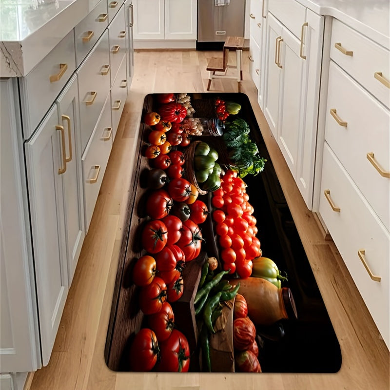 Pepper Pattern Rug Fruit Vegetable Floor Mat Polyester Carpet