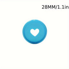 50pcs 28MM Love Round Plate Binding Buckle for Loose Leaf Hand Account Book