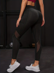 Women's Spliced Mesh Yoga Leggings Tight & Stretchy for Maximum Comfort