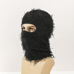Y2K Camo Balaclava Ski Mask - Full Cover Knit Headgear for Men Women