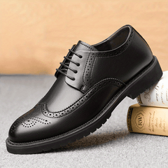 Men's Carved Derby Shoes Non Slip Formal Shoes For Wedding Business