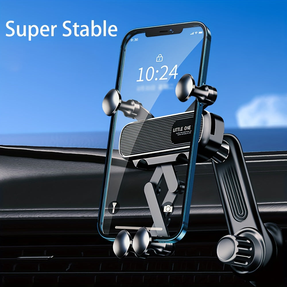 Car Phone Holder With Gravity Sensing, Rotatable Air Outlet Mount