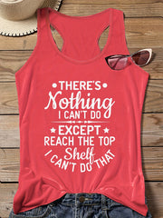 Casual Tank Top Women's Plus Slogan Print Round Neck Vest Top