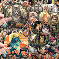 50pcs Kitten Seal Series Graffiti Stickers Waterproof DIY Sticker Pack