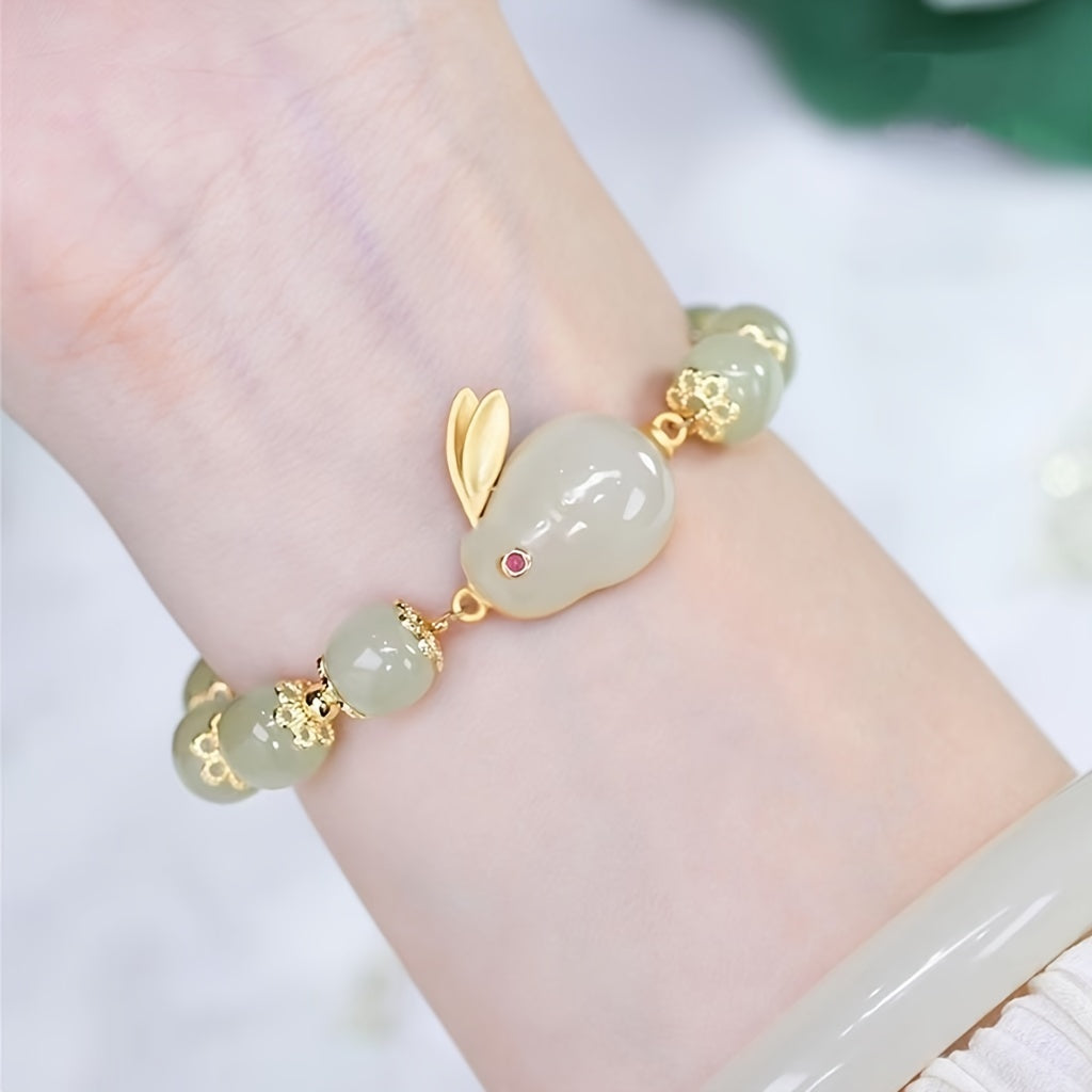 Mom Jade Rabbit Agate Bracelet - Perfect Gift for Mom