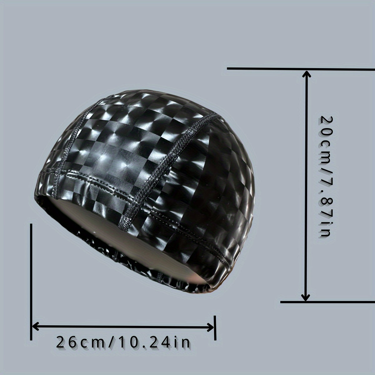 Adult Swimming Cap Soft & Comfortable with Checkered Pattern