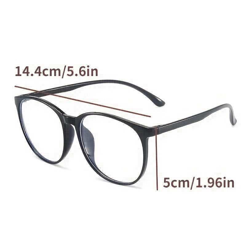 2Pairs Oversized Round Frame Gaming Glasses Women