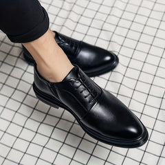 Men's Oxford Shoes Lace up Front Dress Shoes For Men Business Formal Tie Wedding