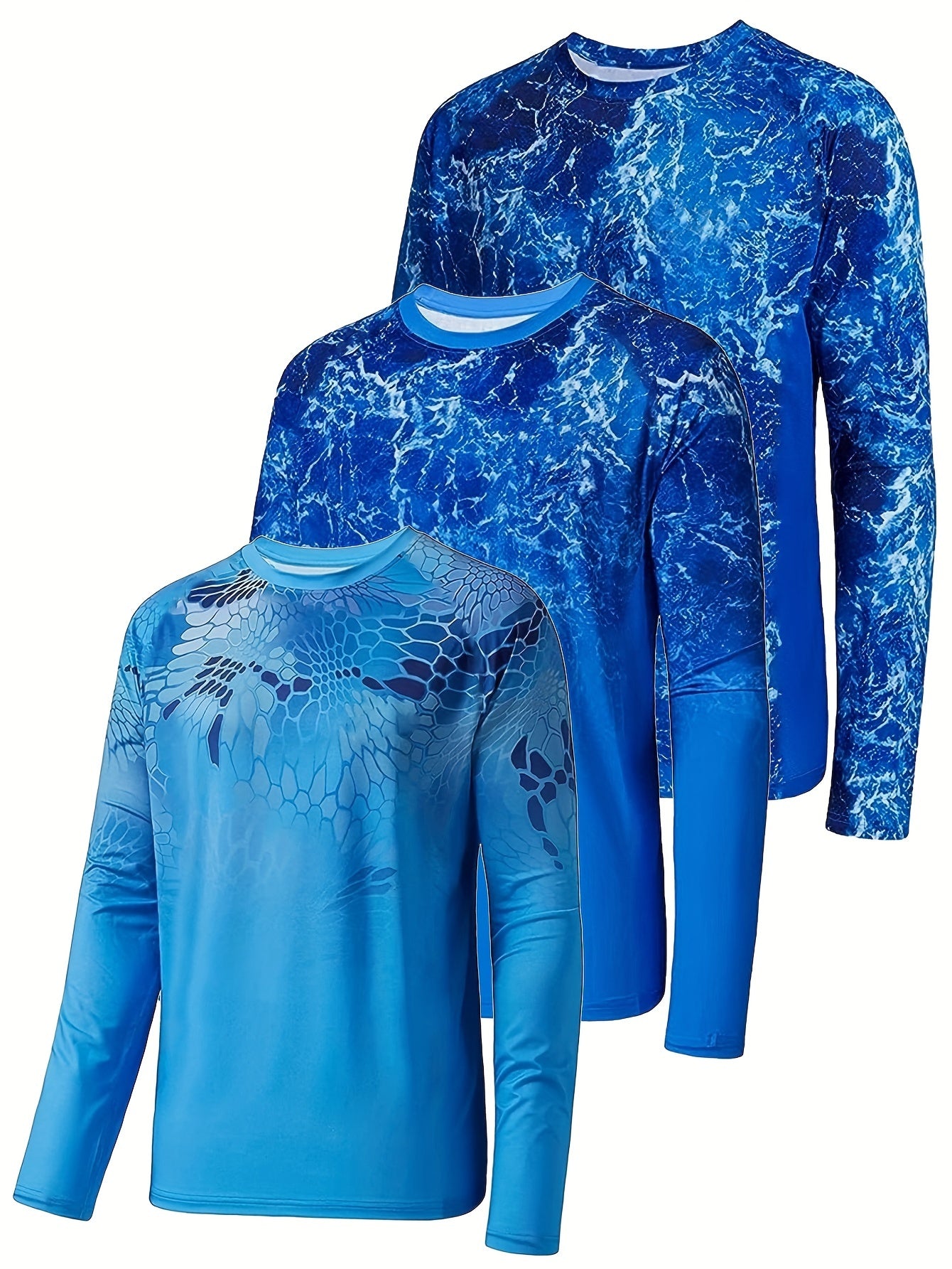 Men's Snake Skin Print UPF 50 Sun Shirt Quick Dry Rash Guard