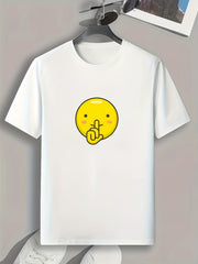 Cartoon Gesture Print Men's Graphic T Shirt for Summer