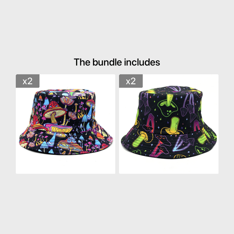 Colorful Mushroom Fantasy Fisherman Hat Hip-hop Style