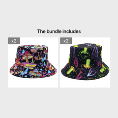 Colorful Mushroom Fantasy Fisherman Hat Hip-hop Style