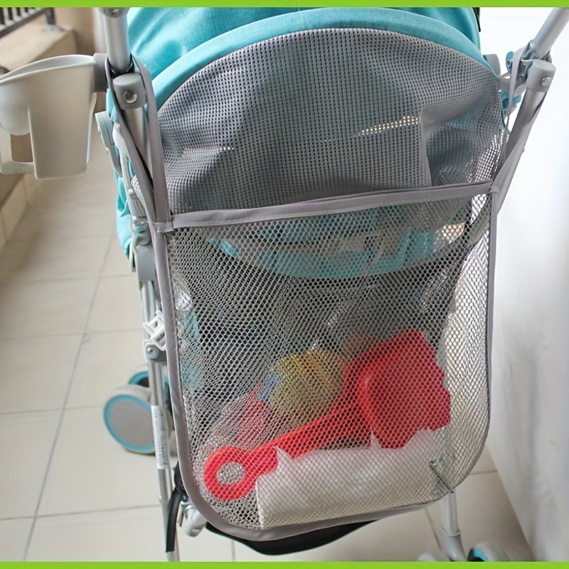 Baby Stroller Mesh Bag Storage Hanging Bag Gray