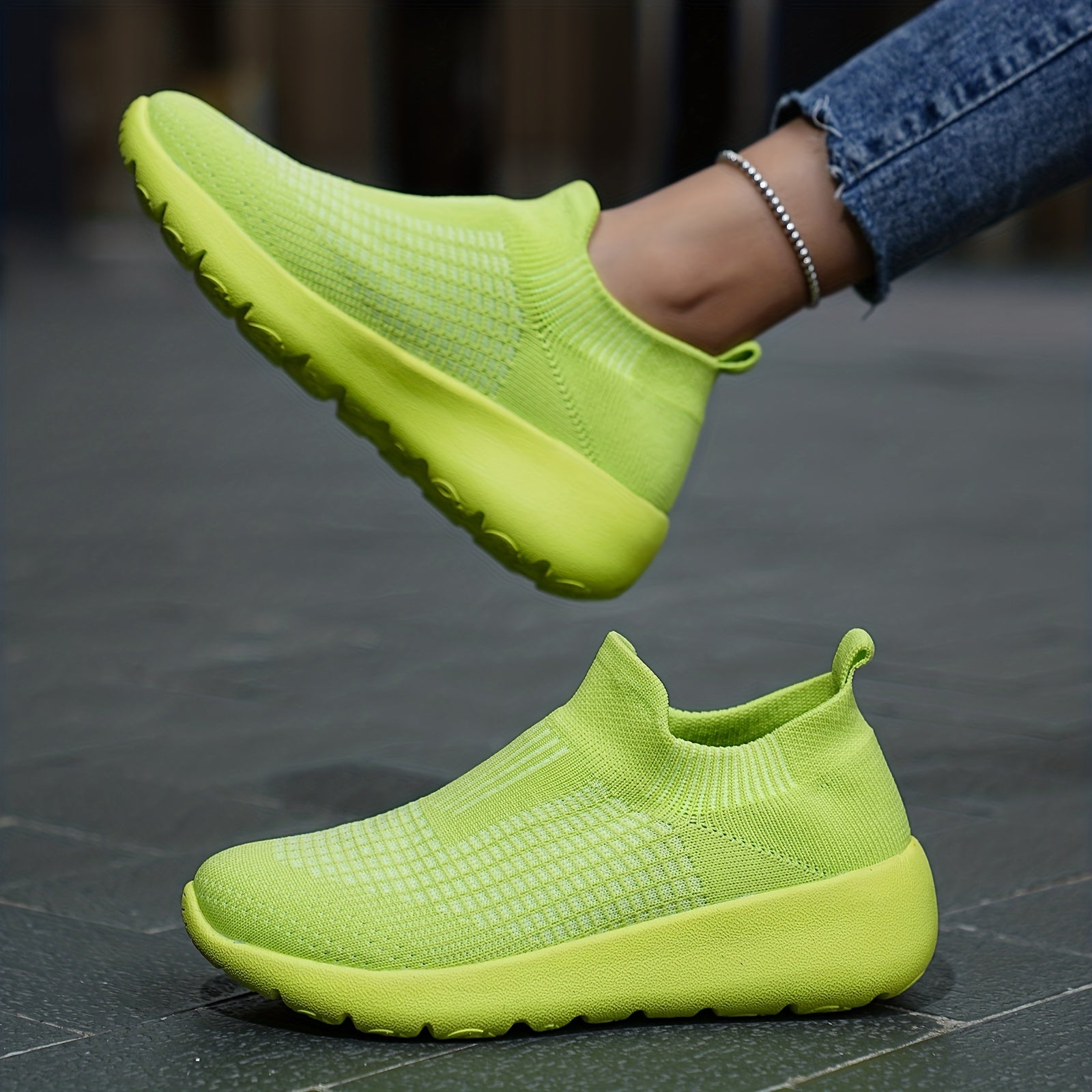 Thick Bottom Heighten Running Shoes Breathable Lightweight