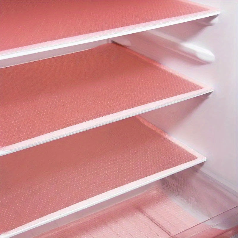 6pcs Pink Refrigerator Shelf Mats Moisture Proof Anti-Slip