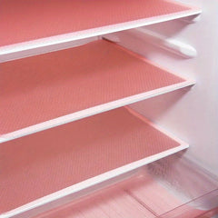 6pcs Pink Refrigerator Shelf Mats Moisture Proof Anti-Slip