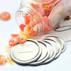 50pcs Mason Can Lids Reusable Split Lids with Sealing Rings