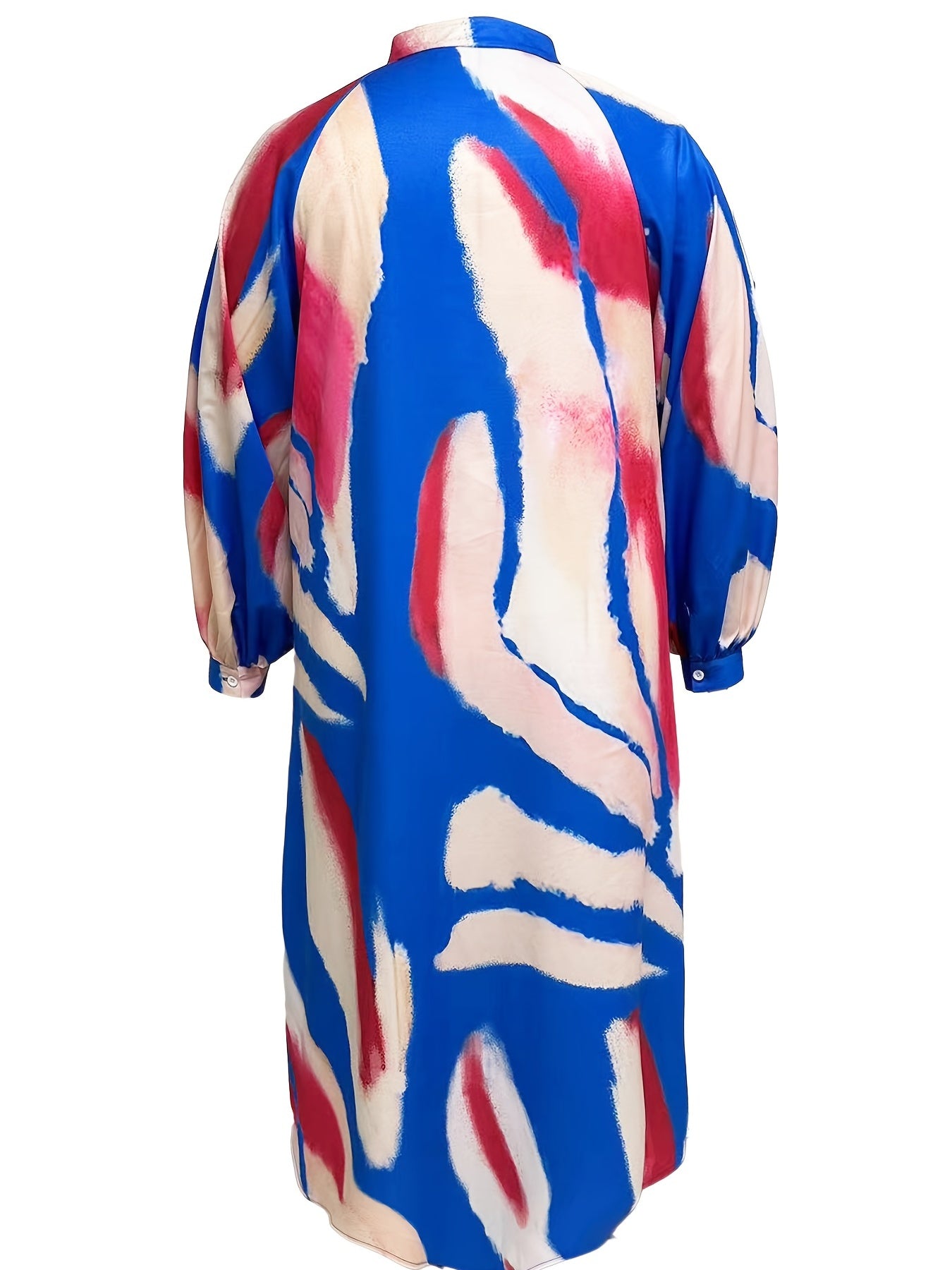 Tie Dye Lantern Sleeve Maxi Dress