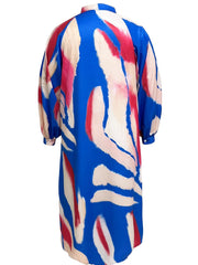 Tie Dye Lantern Sleeve Maxi Dress