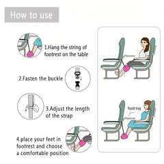 Portable Airplane Footrest Hammock for Comfortable Travel