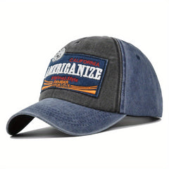 American Flag Embroidered Baseball Cap Washed Distressed Dad Hat