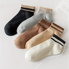 10 Pairs Girls Kids Thin Ankle Socks - Japanese Style Preppy Socks