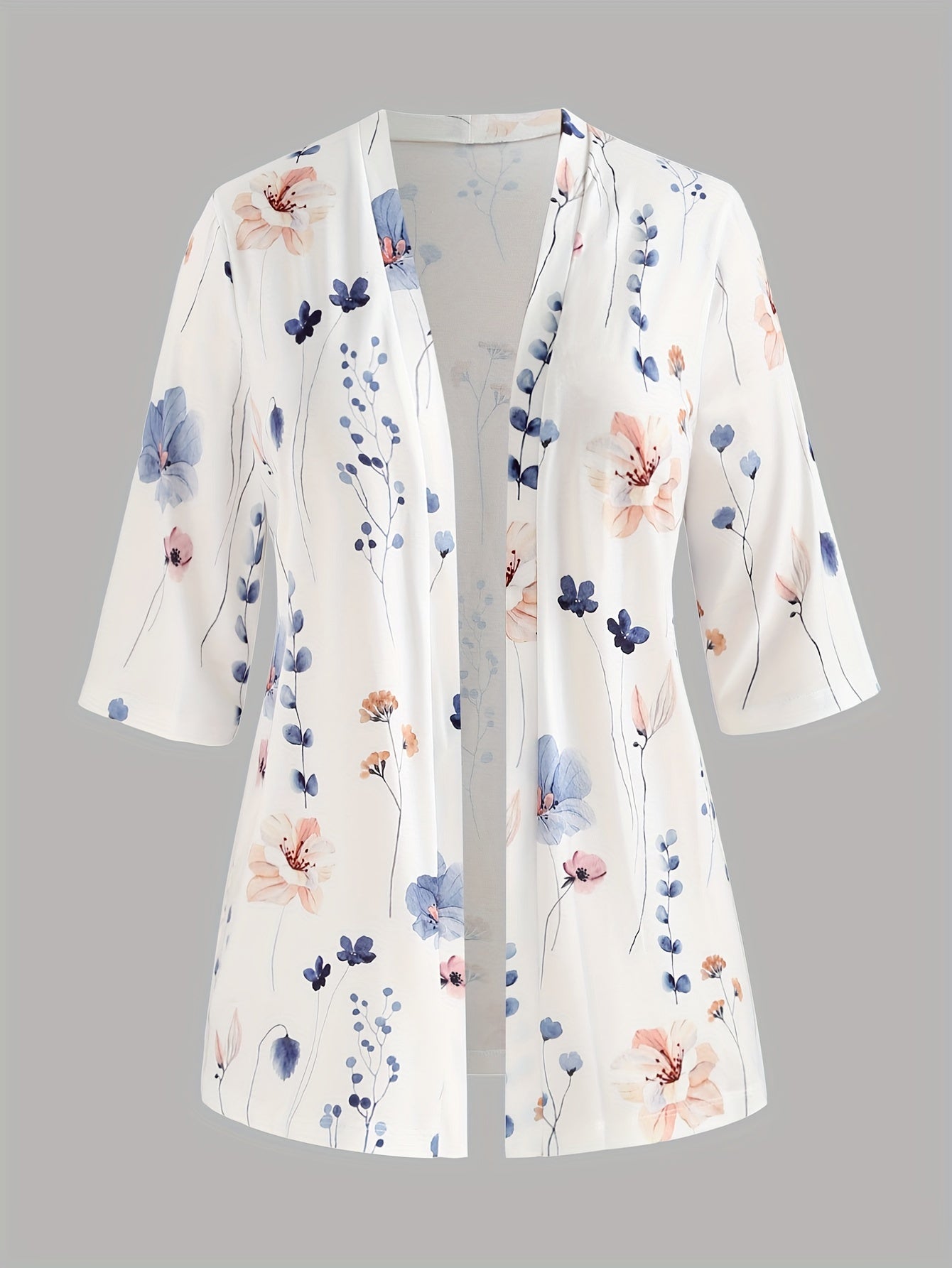 Floral Print Sleeve Cardigan