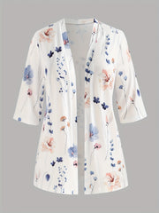 Floral Print Sleeve Cardigan