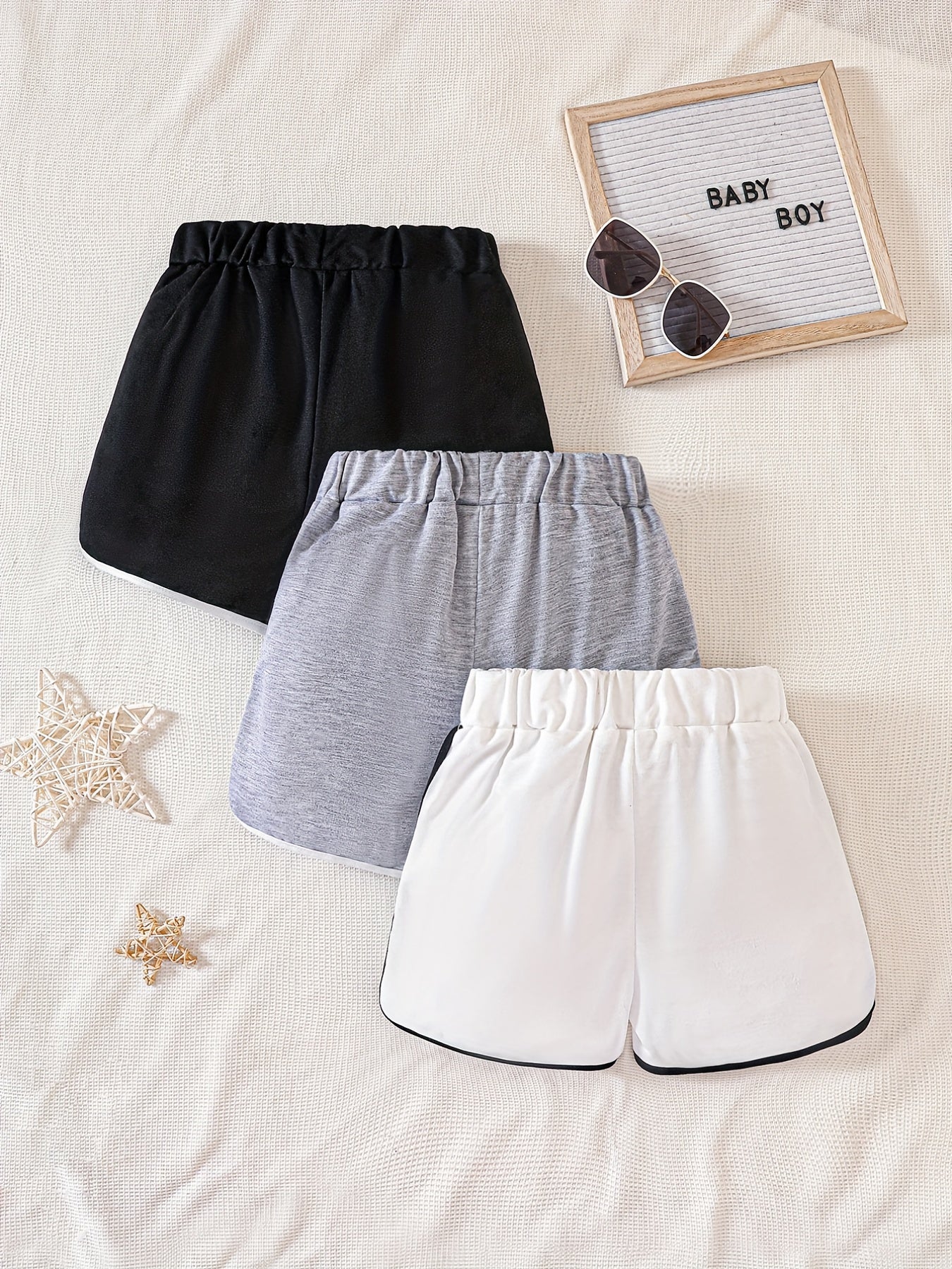 Kid Girls' Elastic Waist Sports Shorts - Comfy Fit Sweat Shorts