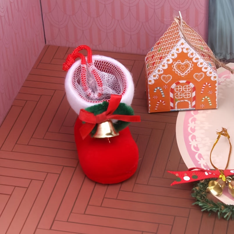 Xmas Santa Claus Candy Boots Mini Tree Decoration