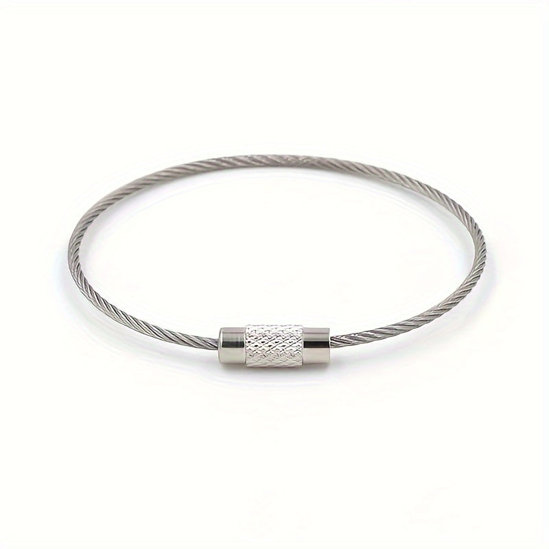 10pcs Stainless Steel Wire Keychain for Camping Hiking