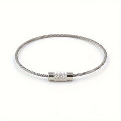 10pcs Stainless Steel Wire Keychain for Camping Hiking