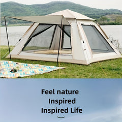 Quick Opening Tent for 3-4 People Double Layer Breathable Portable Camping