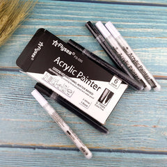 Acrylic Paint Pens 6pcs Pack Paint Markers Paint Pens For Rock Painting Stone