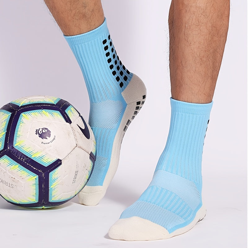 Men's Athletic Crew Socks Moisture Wicking Padded Non Slip Socks