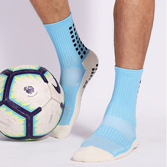 Men's Athletic Crew Socks Moisture Wicking Padded Non Slip Socks