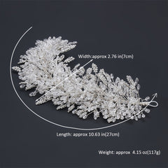 Beaded Crown Tiara Headbands for Wedding Dress
