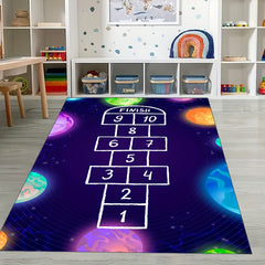 Hop & Count Hopscotch Rugs Soft Carpet Children Floor Game Mat