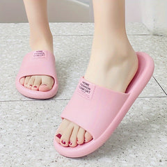 Waterproof Non slip Cloud Slides Slippers Letter Graphic Beach Slides