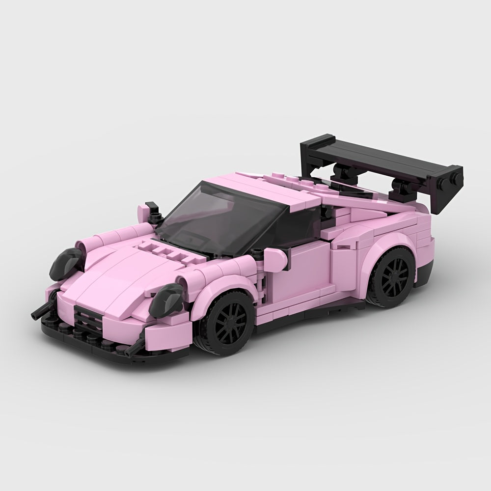 Pink Classic MOC Racing Speed Supercar Building Blocks Set