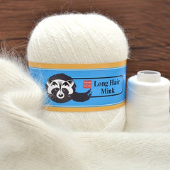 Long Plush Mink Cashmere Wool Yarn 20g 50set w/Markers Fine Hand Knitting Thread