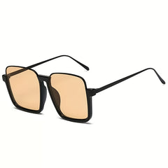 Large Square Sunglasses Anti Ultraviolet Big Face Thin Look