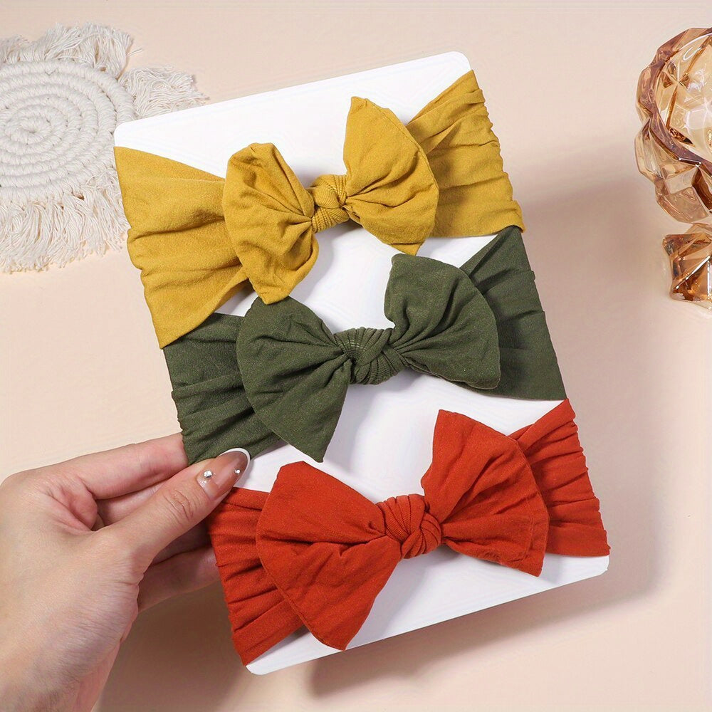 3pcs Baby Girl Bowknot Headbands Hair Accessories